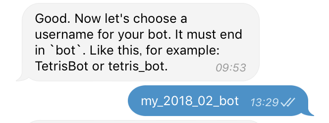 Naming the bot